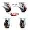 Service Caster 5 Inch Kingpinless Poly on Polyolefin Caster Brake and Swivel Lock 2 Rigid, 2PK SCC-KP30S520-PPUR-SLB-BSL-2-R-2 - alternate 5